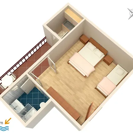 With Parking Space Brela, Makarska - 6895 Διαμέρισμα Brela